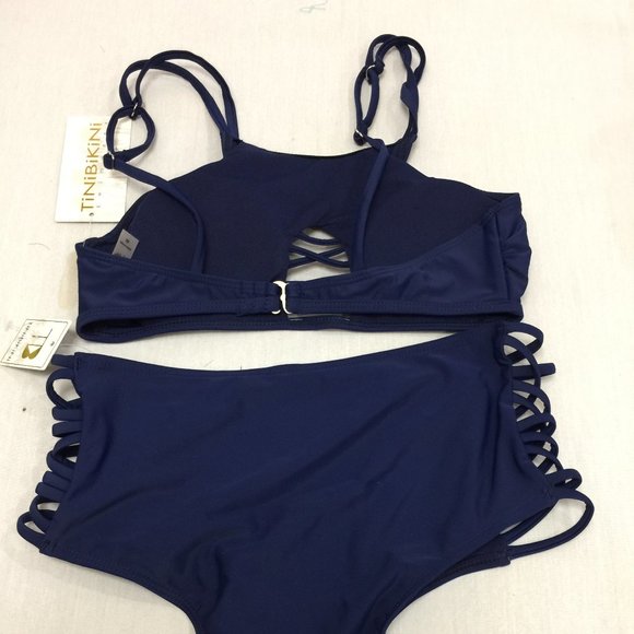 π¦π¦π¦ NWT TINIBIKINI WOMENS HI NECK HI WAIST CAGED BIKINI SIZE XS π¦π¦π¦ - Picture 6 of 7